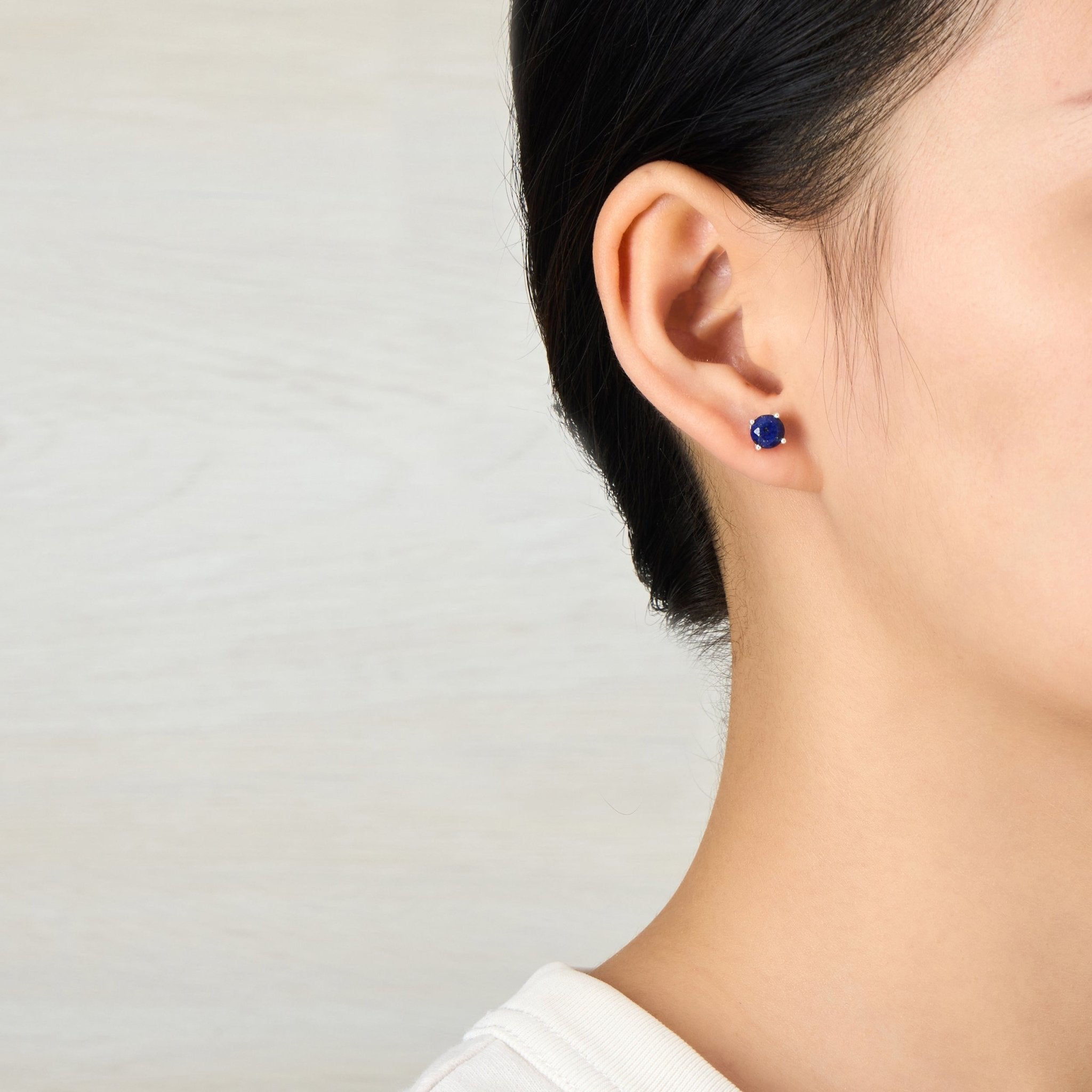 Sterling Silver Lapis Gemstone Earrings with Quote Card