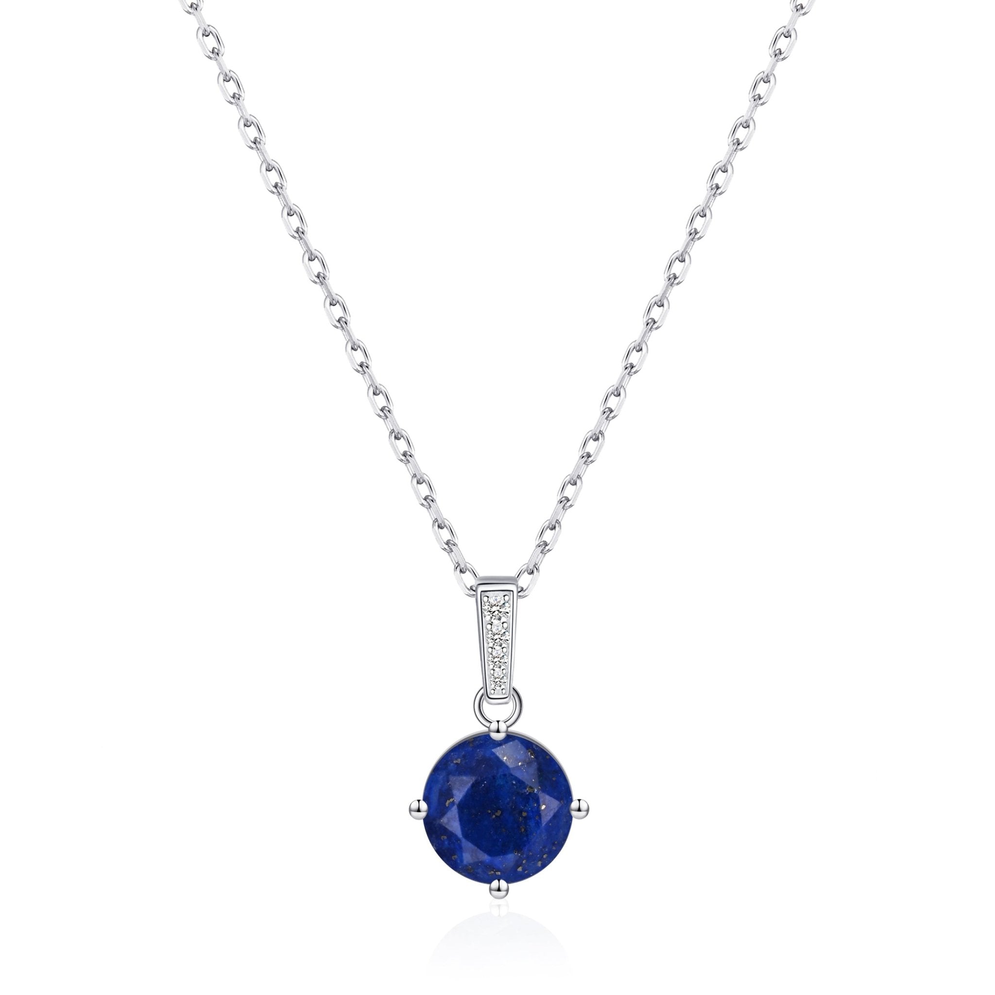 Sterling Silver Lapis Gemstone Necklace