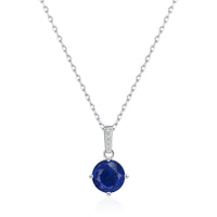 Sterling Silver Lapis Gemstone Necklace