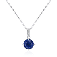 Sterling Silver Lapis Gemstone Necklace