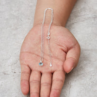 Sterling Silver Light Blue Necklace Created with Zircondia® Crystals