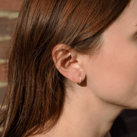 Sterling Silver Micro Thread Hoop Earrings