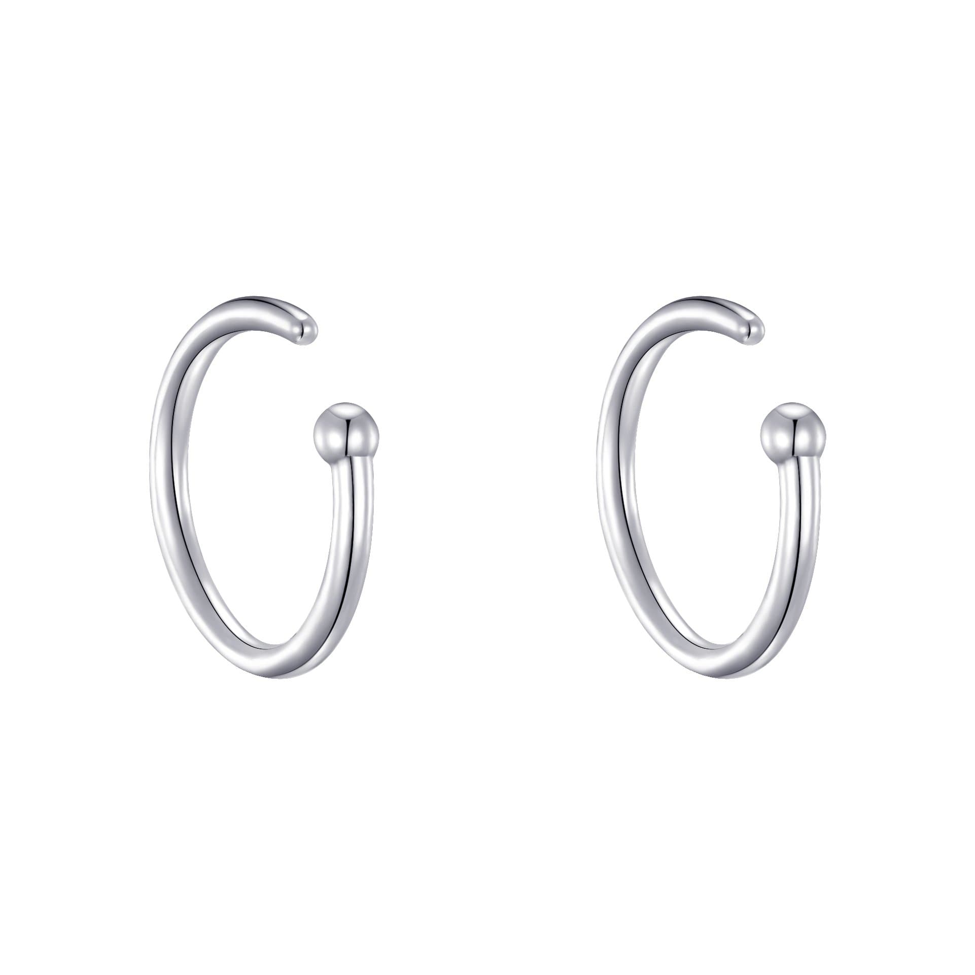 Sterling Silver Micro Thread Hoop Earrings