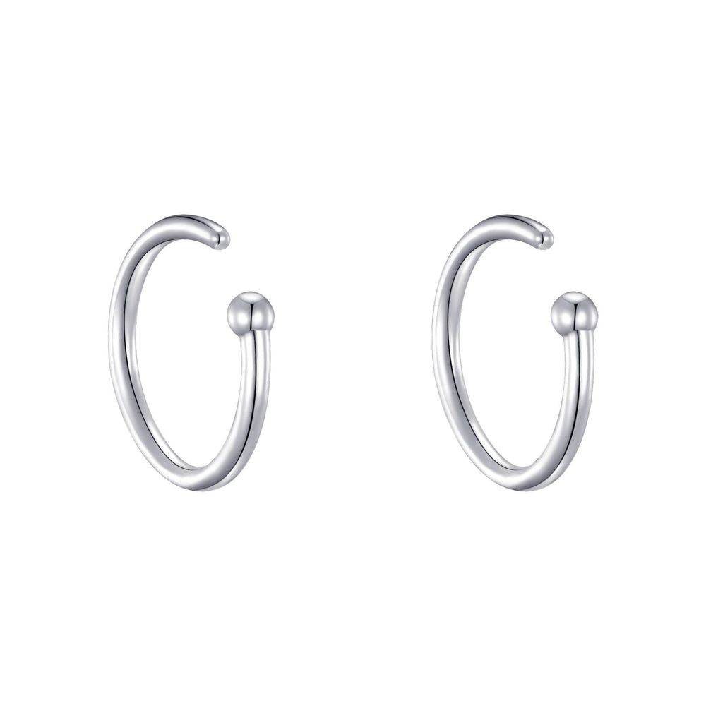 Sterling Silver Micro Thread Hoop Earrings