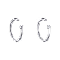 Sterling Silver Micro Thread Hoop Earrings