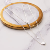 Sterling Silver Mother and Daughter Quote Heart Necklace