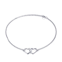 Sterling Silver Mother and Daughter Quote Heart Link Bracelet