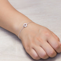 Sterling Silver Daughter Quote Knot Bracelet