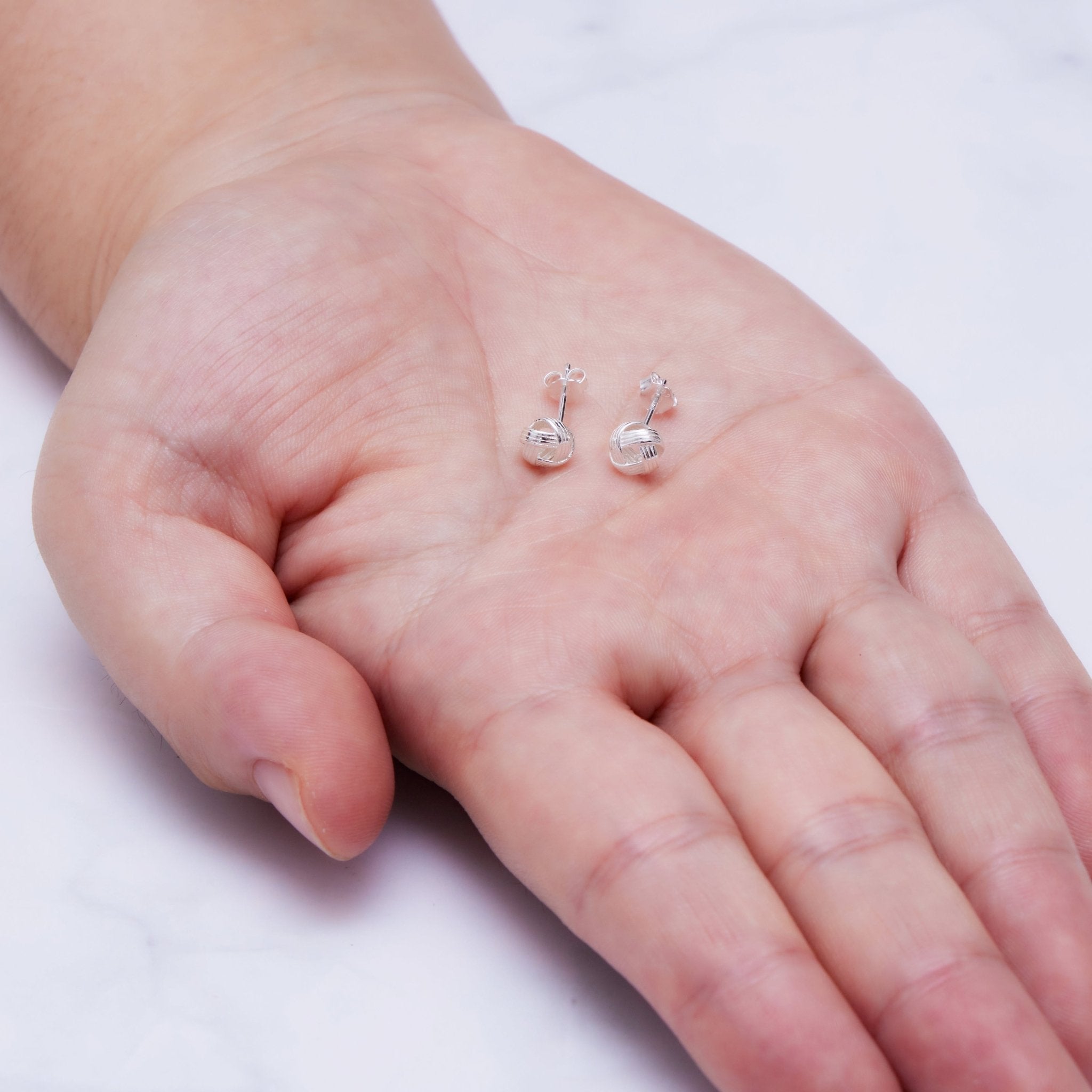 Sterling Silver Thank You for Helping us Tie The Knot Wedding Earrings