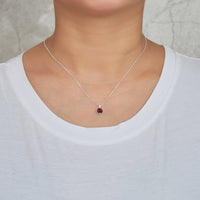 Sterling Silver Purple Necklace Created with Zircondia® Crystals