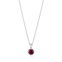 Sterling Silver Purple Necklace Created with Zircondia® Crystals