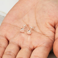 Sterling Silver Round Earrings