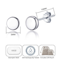 Sterling Silver Round Earrings