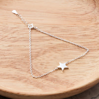 Sterling Silver Auntie Quote Star Bracelet