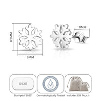 Sterling Silver Snowflake Earrings