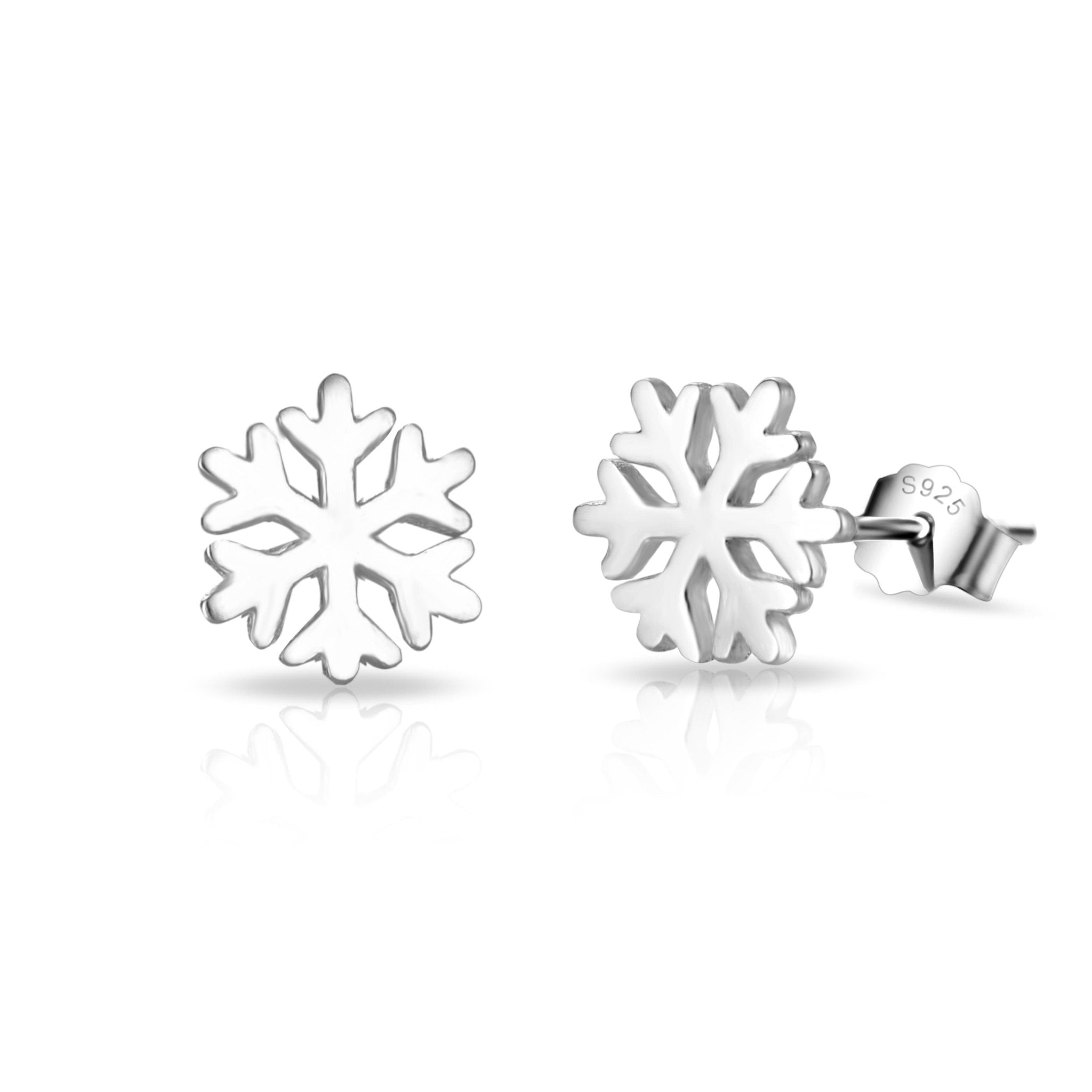 Sterling Silver Snowflake Quote Earrings