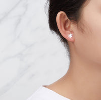 Sterling Silver Snowflake Quote Earrings