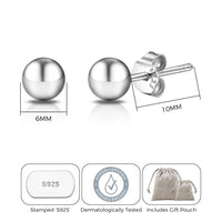 Sterling Silver Sphere Earrings