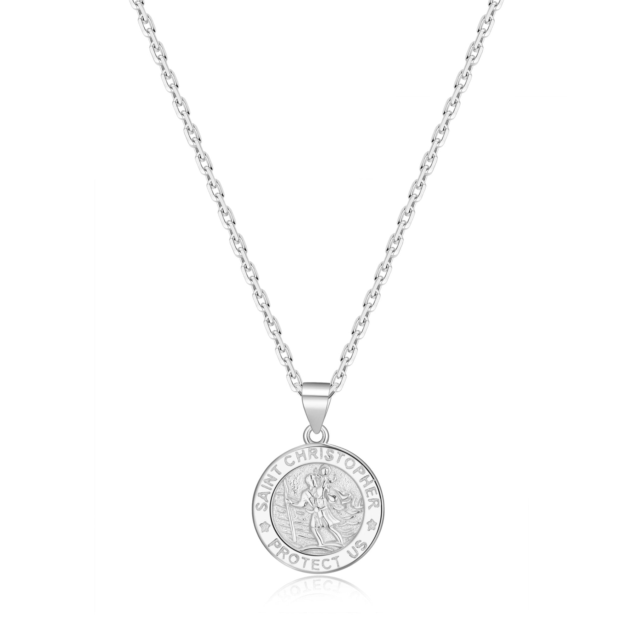 Sterling Silver St Christopher Necklace