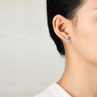 Sterling Silver Synthetic Turquoise Gemstone Set