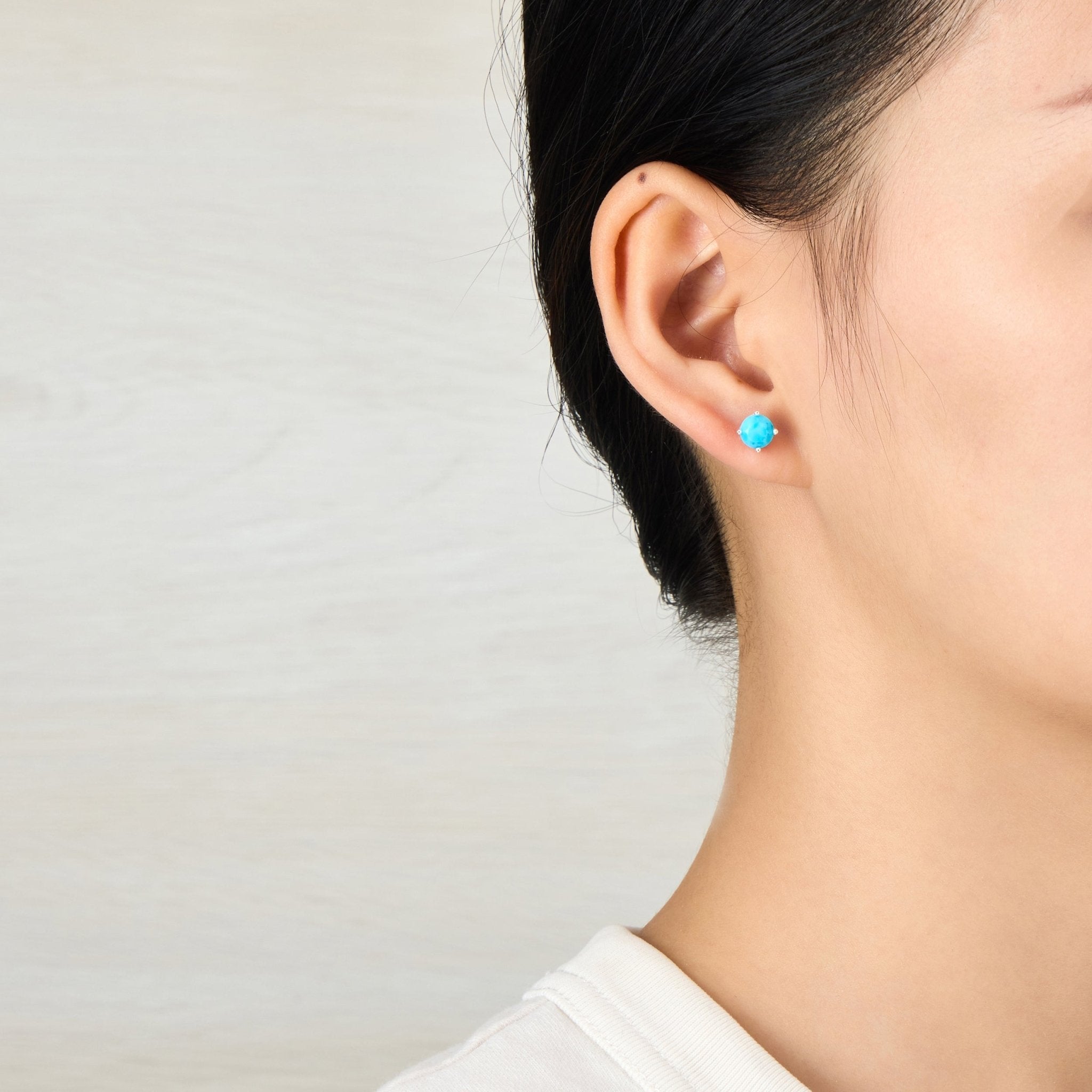 Sterling Silver Synthetic Turquoise Gemstone Set with Quote Card