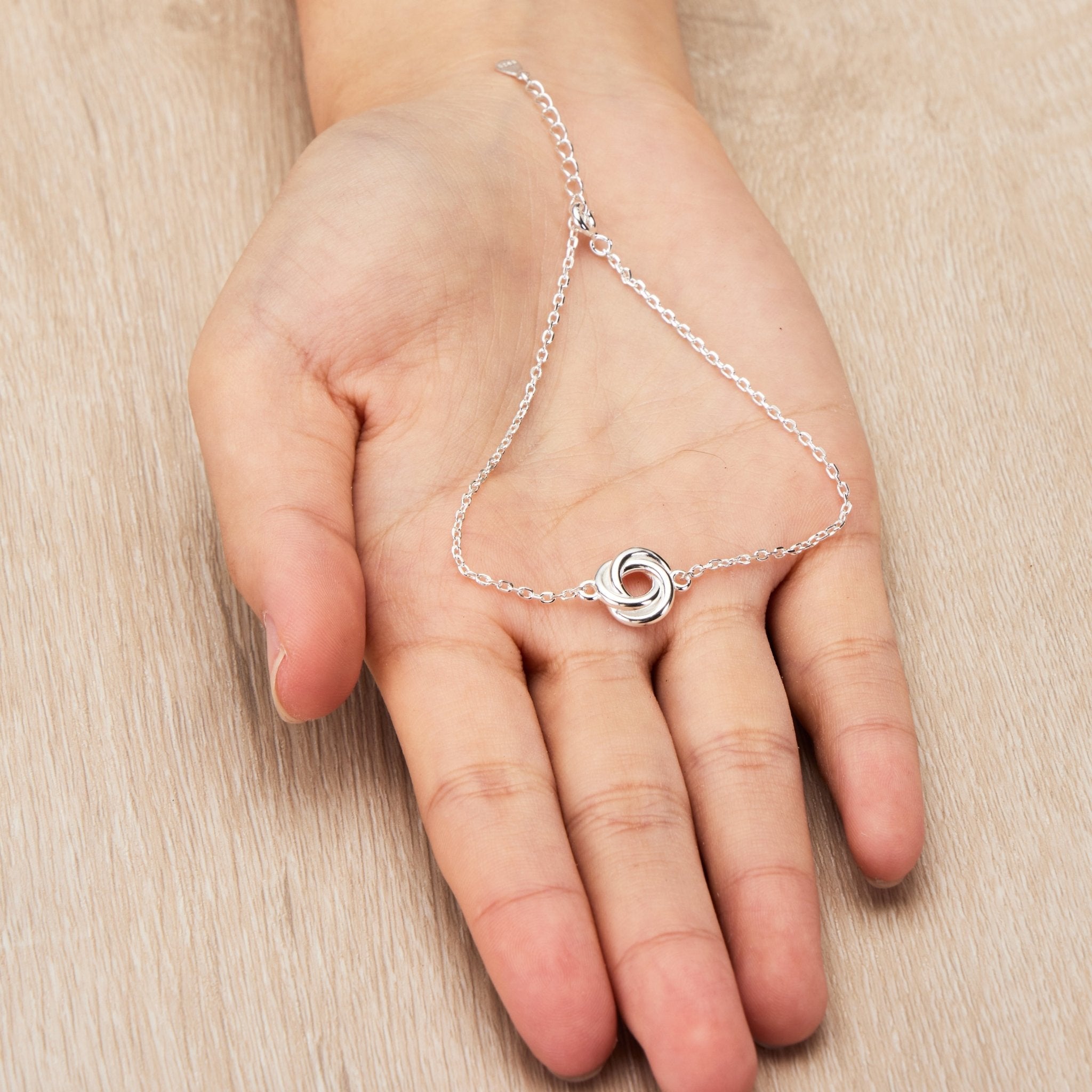 Sterling Silver Thank You for Helping us Tie The Knot Wedding Bracelet