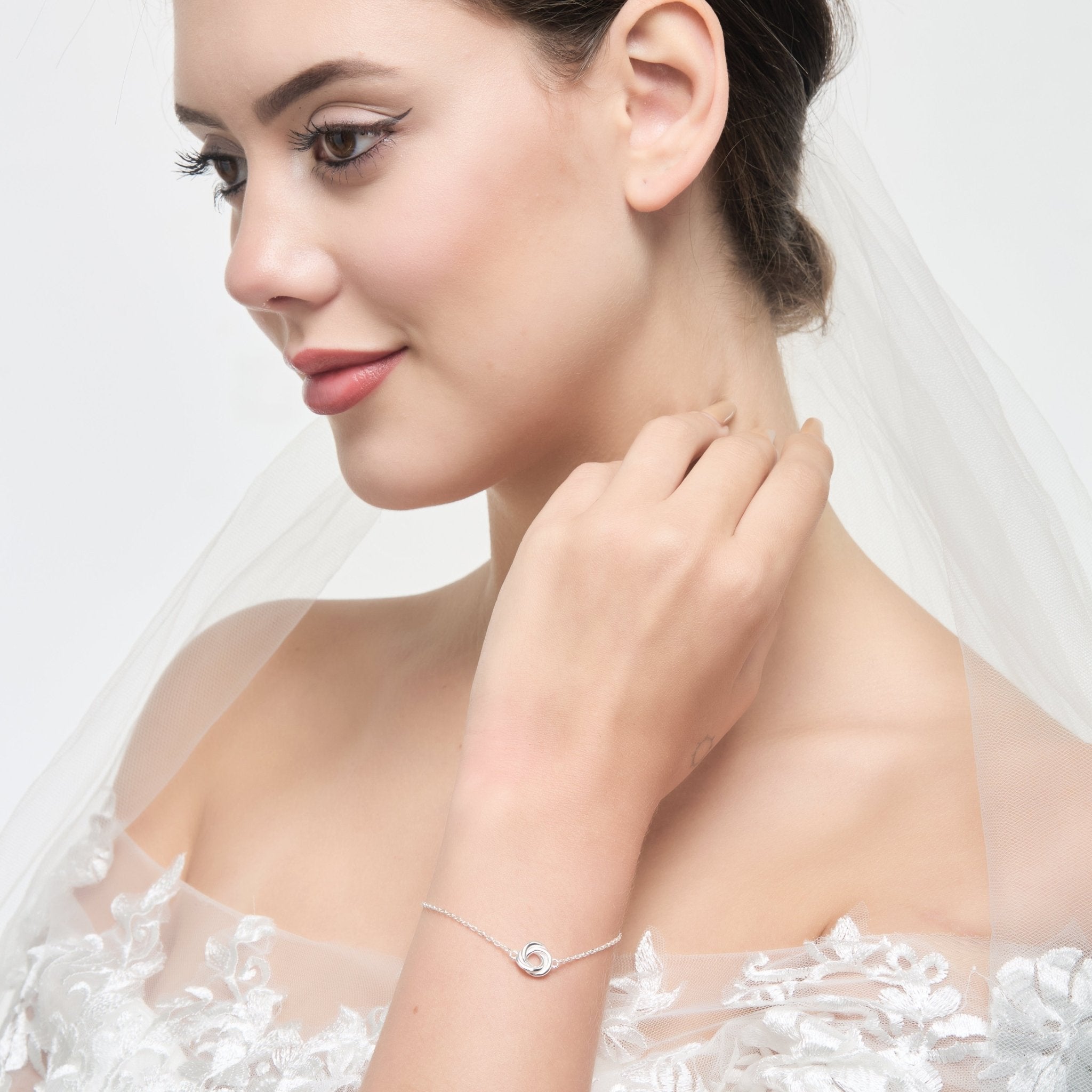 Sterling Silver Thank You for Helping us Tie The Knot Wedding Bracelet