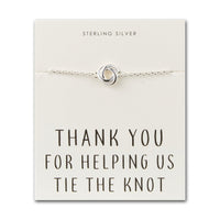 Sterling Silver Thank You for Helping us Tie The Knot Wedding Bracelet