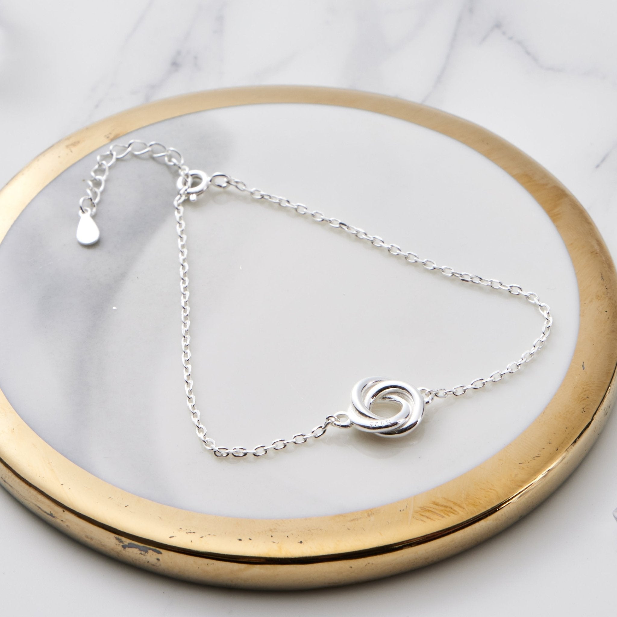 Sterling Silver Thank You for Helping us Tie The Knot Wedding Bracelet