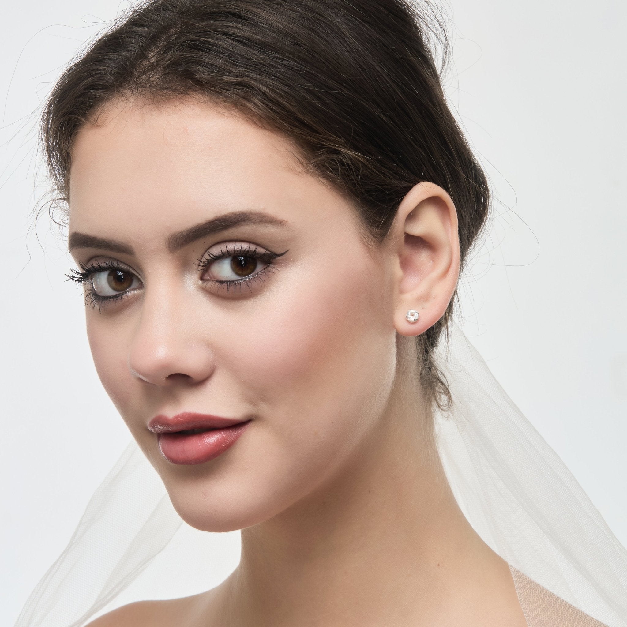 Sterling Silver Thank You for Helping us Tie The Knot Wedding Earrings