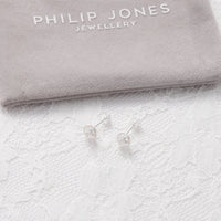 Sterling Silver Thank You for Helping us Tie The Knot Wedding Earrings