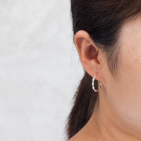 Sterling Silver Twisted Knot Hoop Earrings