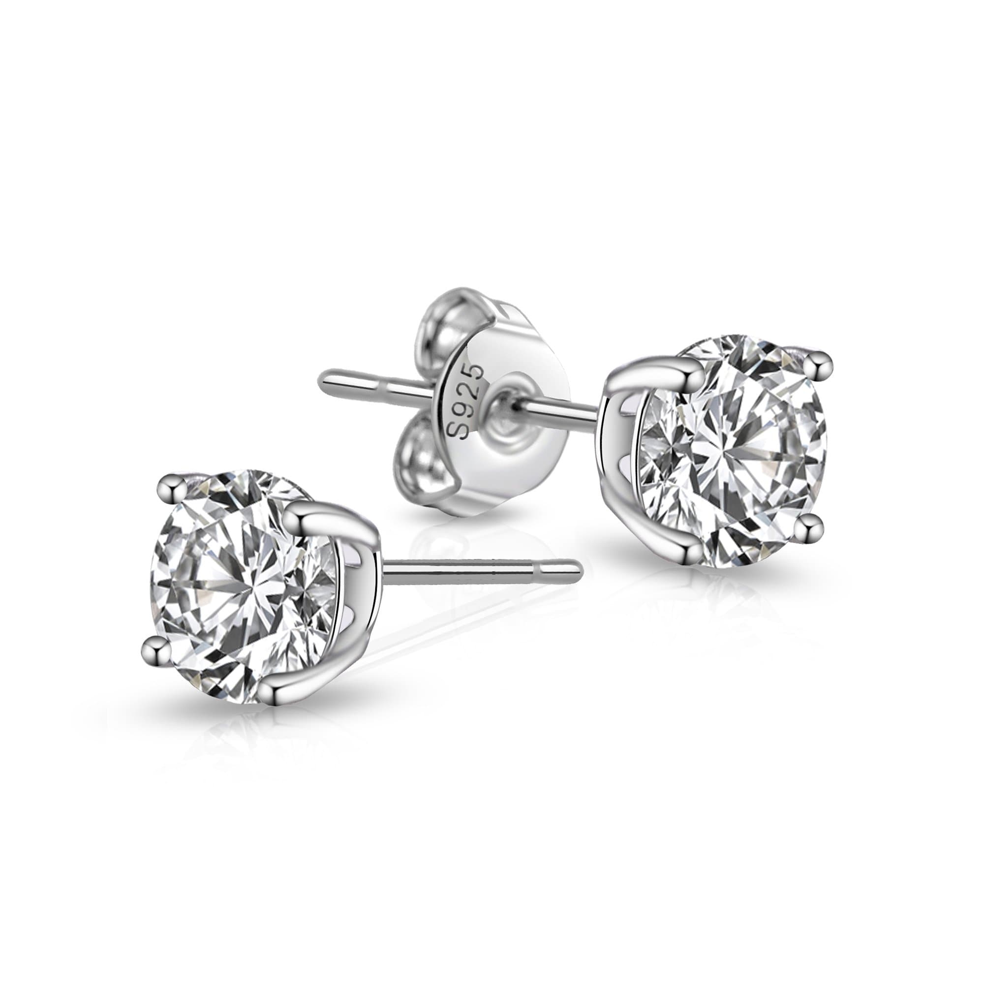 Sterling Silver World's Greatest Mum Crystal Earrings