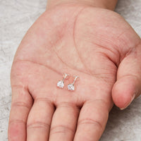 Sterling Silver World's Greatest Teacher Crystal Earrings