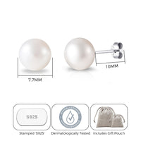 Sterling Silver World's Greatest Teacher Pearl Earrings