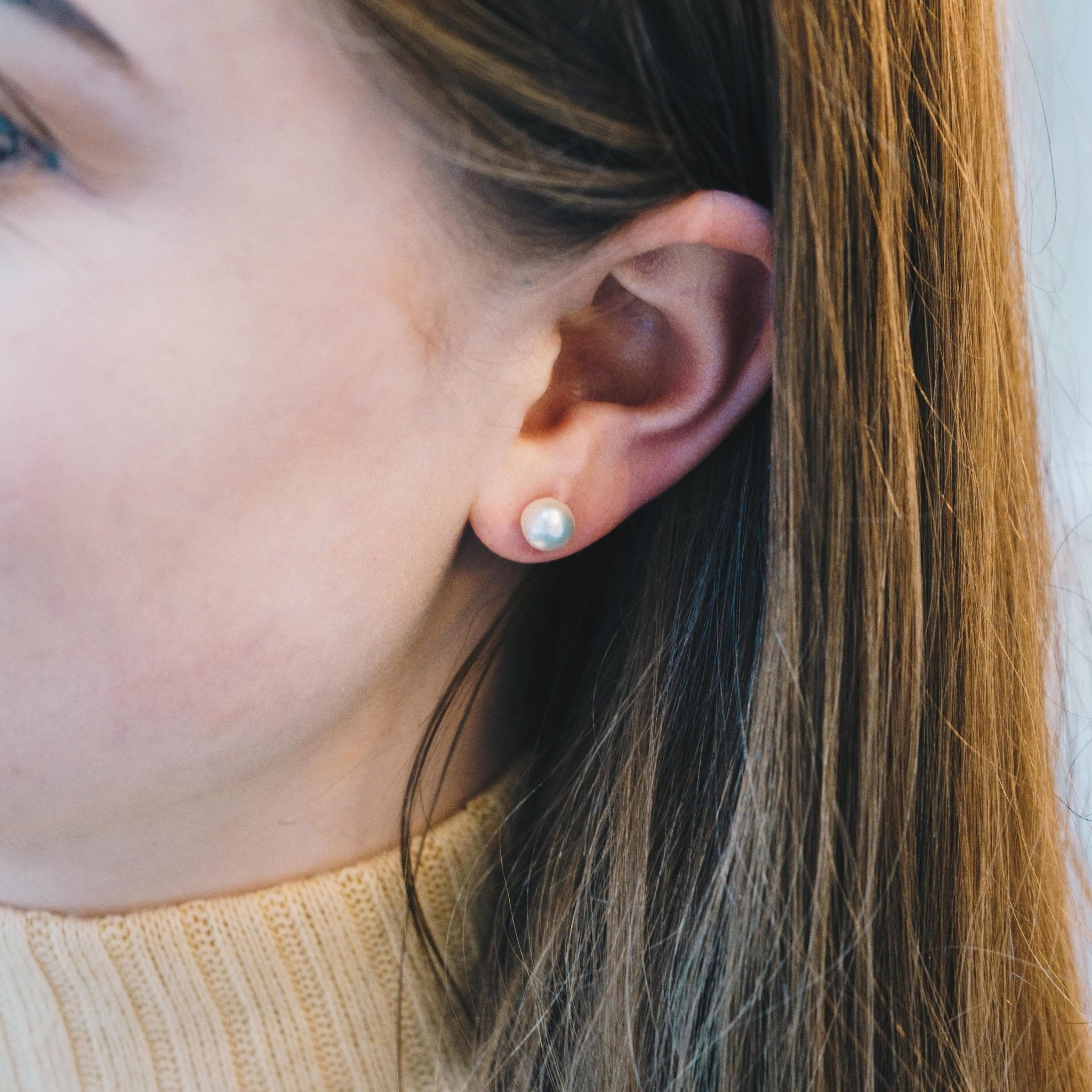 Sterling Silver World's Greatest Teacher Pearl Earrings