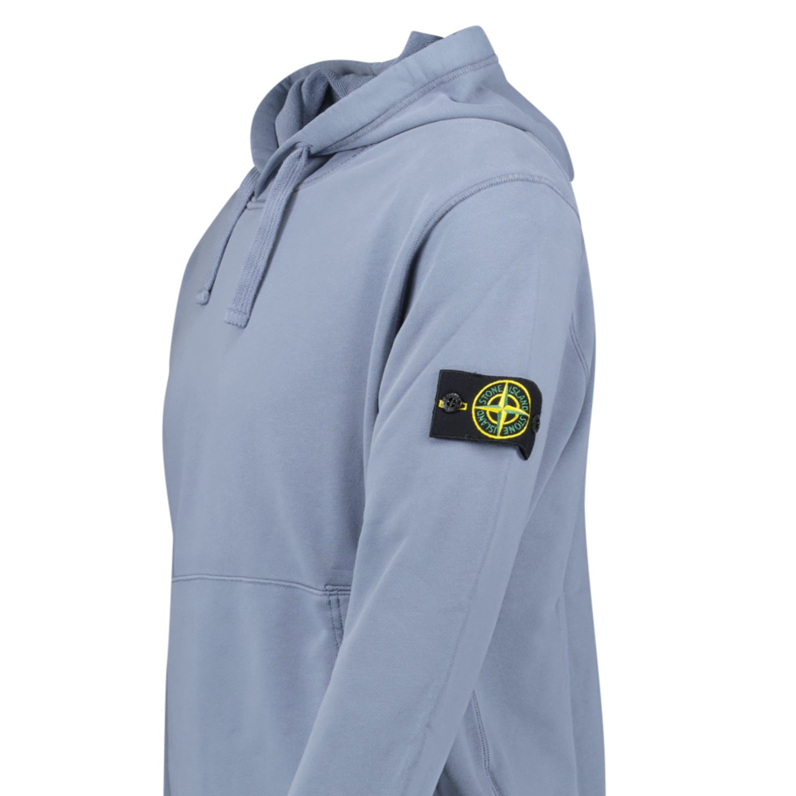 Stone Island Brushed Organic Cotton Hoodie Dark Blue