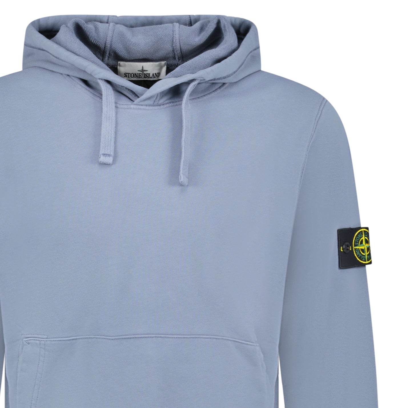Stone Island Brushed Organic Cotton Hoodie Dark Blue