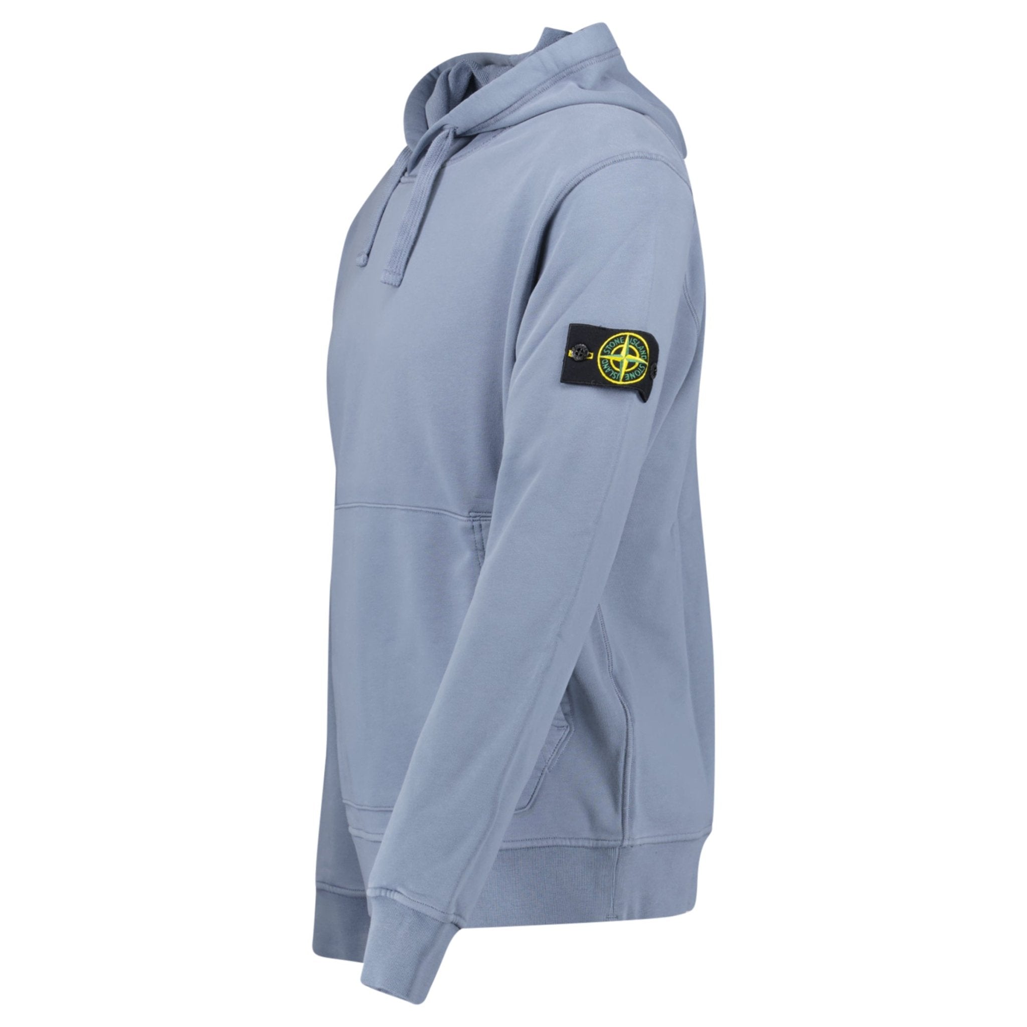 Stone Island Brushed Organic Cotton Hoodie Dark Blue