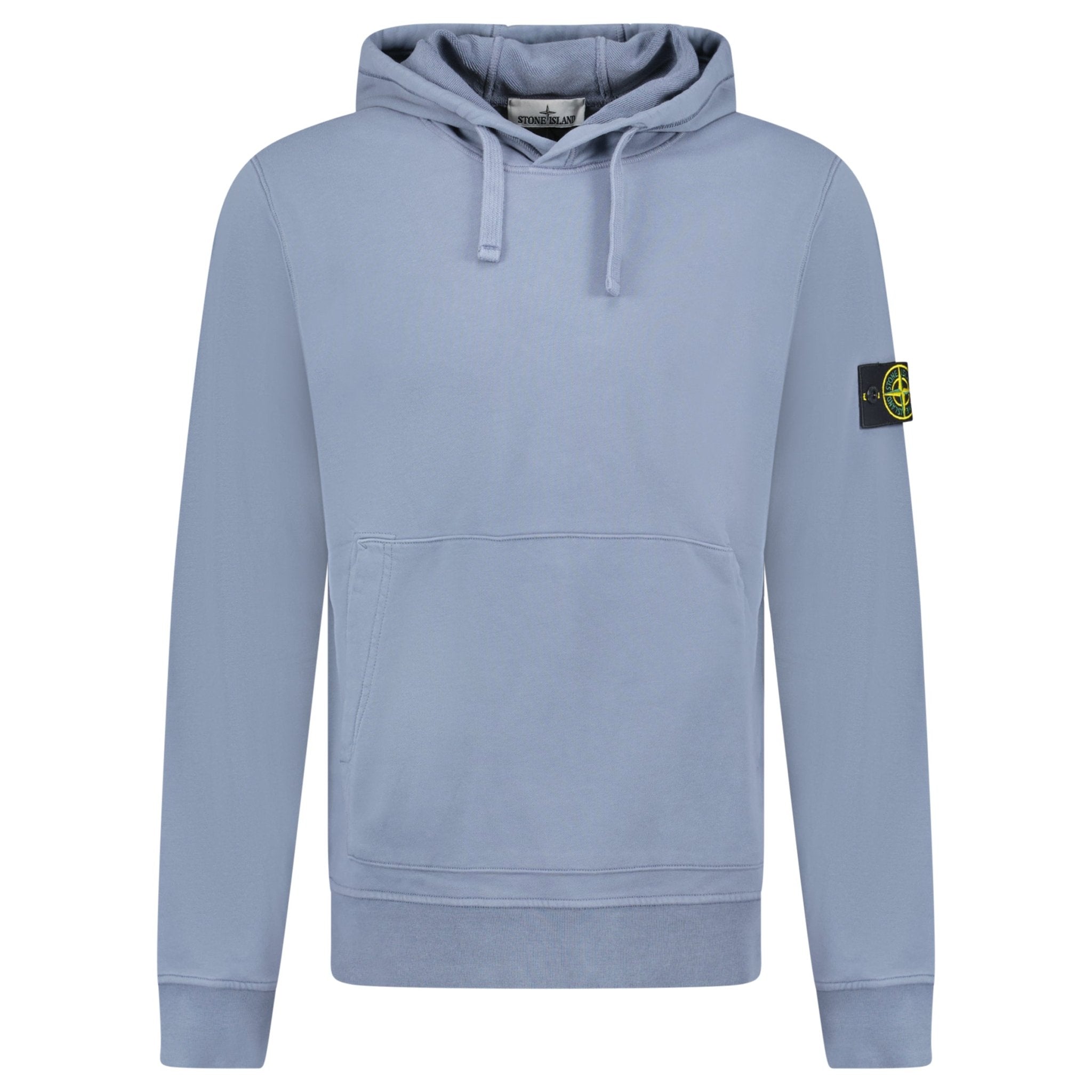 Stone Island Brushed Organic Cotton Hoodie Dark Blue