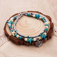 Synthetic Turquoise Beach Anklet