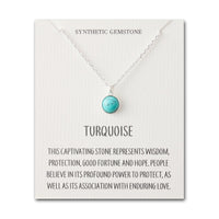 Synthetic Turquoise Necklace with Quote Card