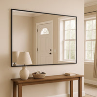 Takara - Black Metal Rectangle Mirror - 120cm x 95cm