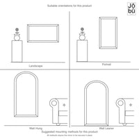 Takara Full Length Black Metal Rectangle Mirror - 160cm x 60cm for Contemporary Spaces