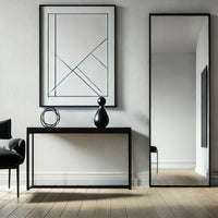 Takara Full Length Black Metal Rectangle Mirror - 160cm x 60cm for Contemporary Spaces