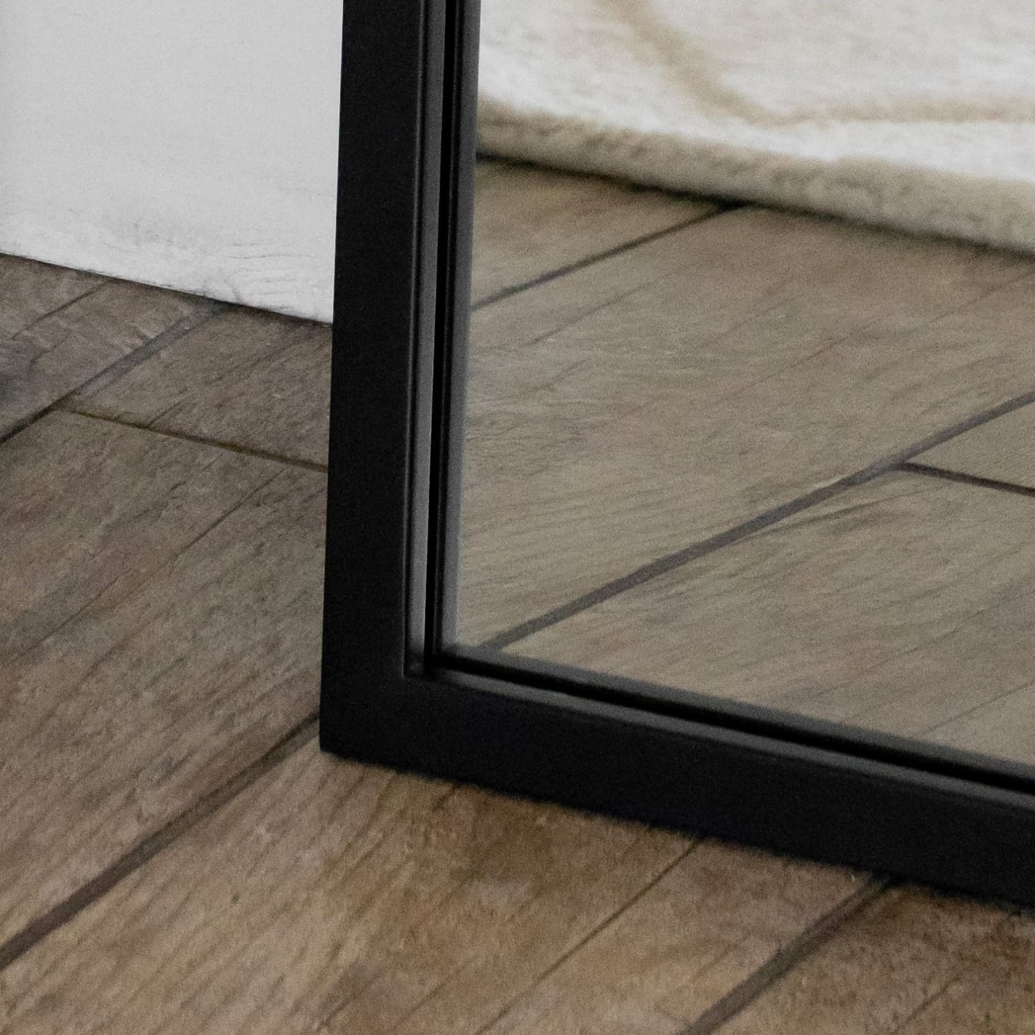 Takara - Full Length Black Metal Rectangle Mirror - 150cm x 60cm