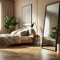 Takara Full Length Black Metal Rectangle Mirror - 180cm x 60cm