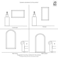 Takara - Full Length Leaner Gold Metal Rectangle Mirror - 180cm x 105cm