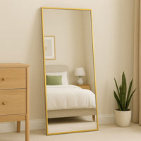 Takara Full Length Gold Metal Rectangle Mirror - 180cm x 90cm