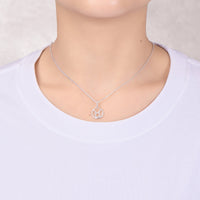 Taurus Star Sign Zodiac Necklace with Zircondia® Crystals